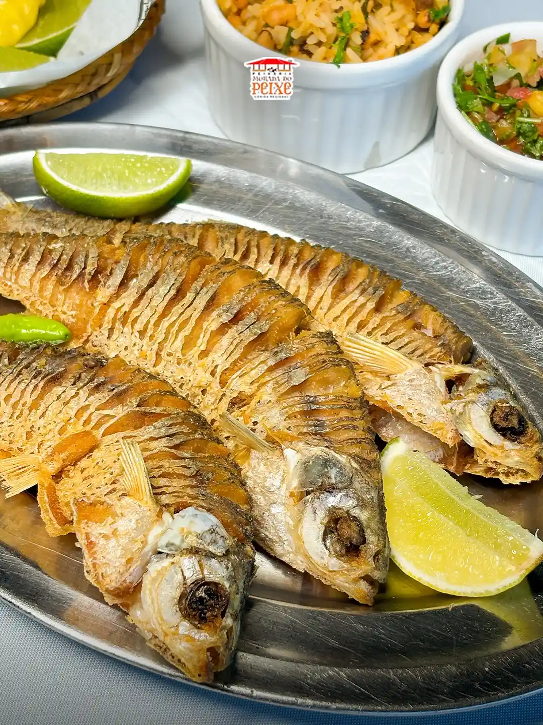 Prato de peixe frito na Morada do Peixe